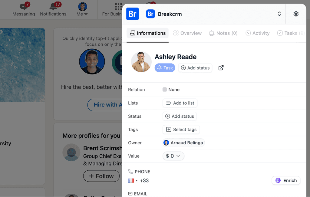 2 AI CRMs for LinkedIn Automation Agency using HeyReach