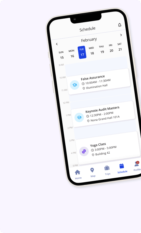 Mockup of the schedule in the Lakehouse app