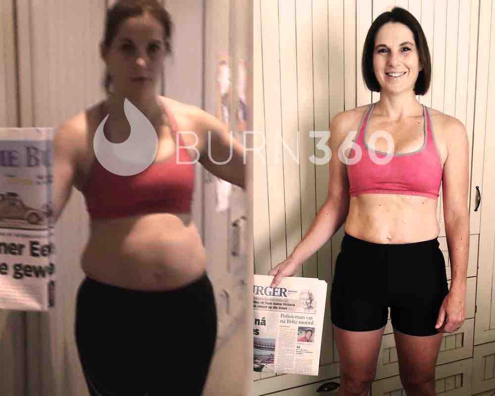 Renee's before and after photos (front)