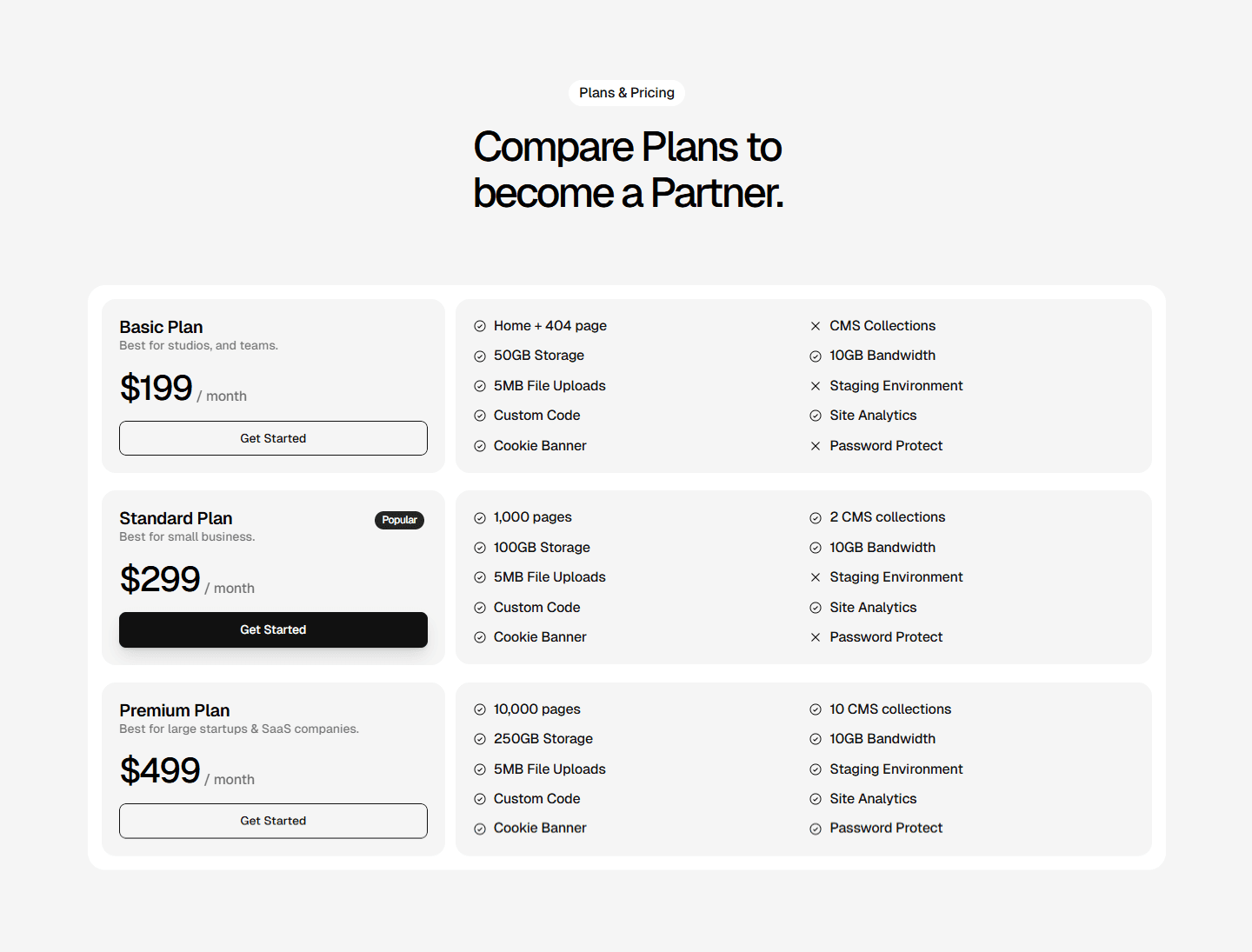 Framer Pricing Table Component