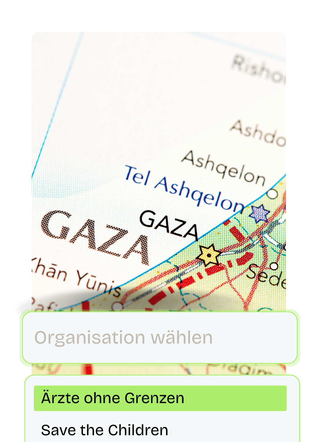 Fuer Projekte in Gaza spenden