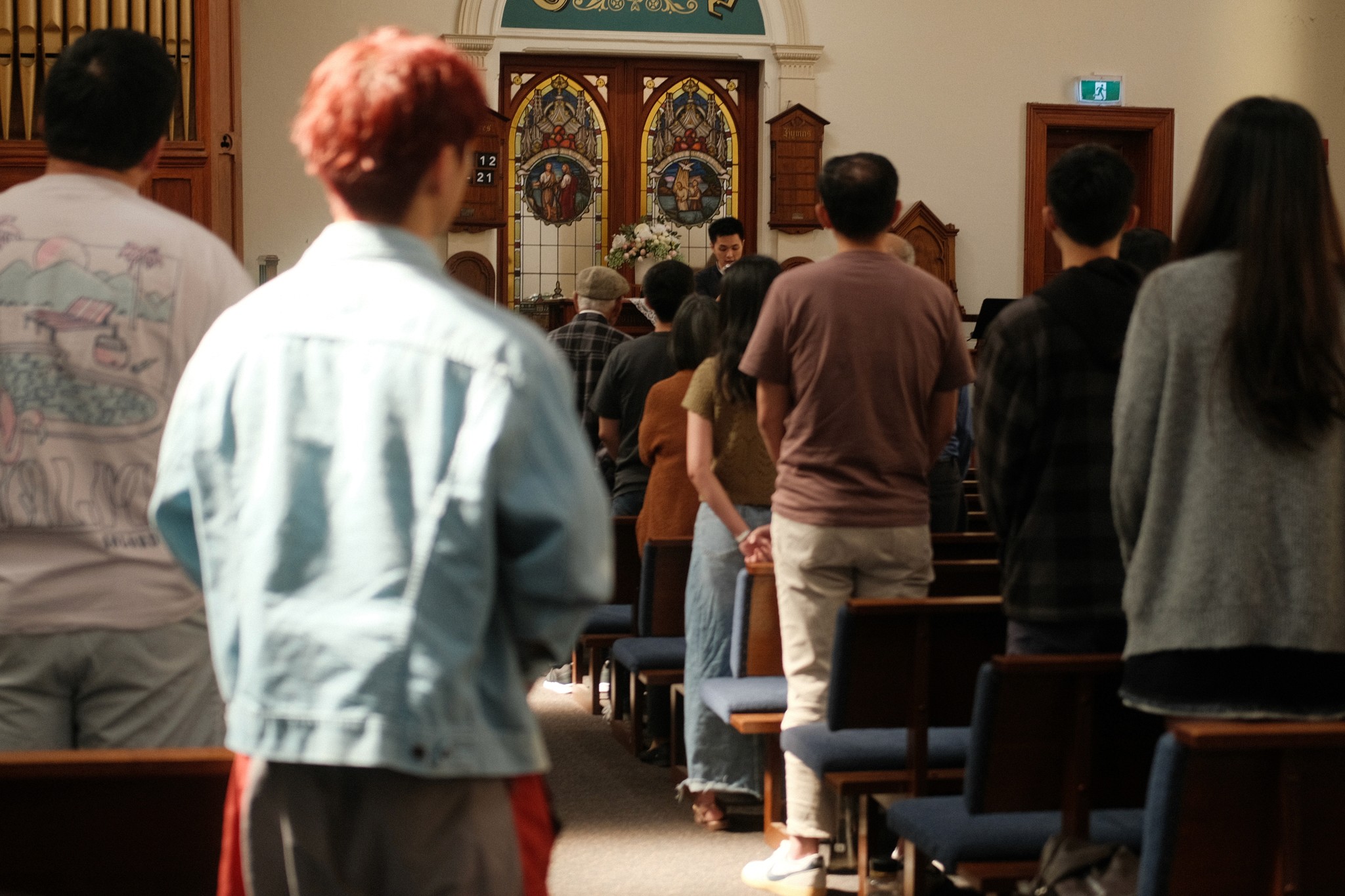 Sunday service congregation