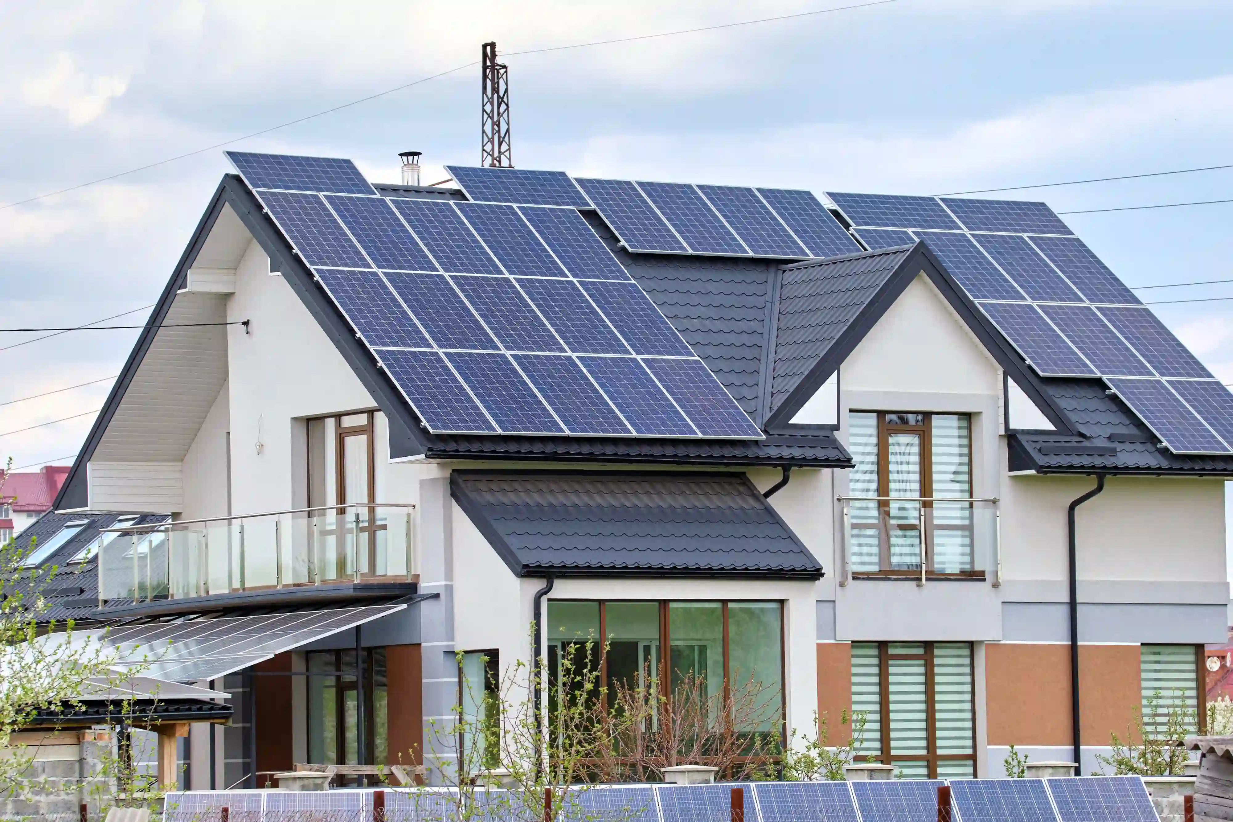 Solar panels installed by WFC Solar in a residential area