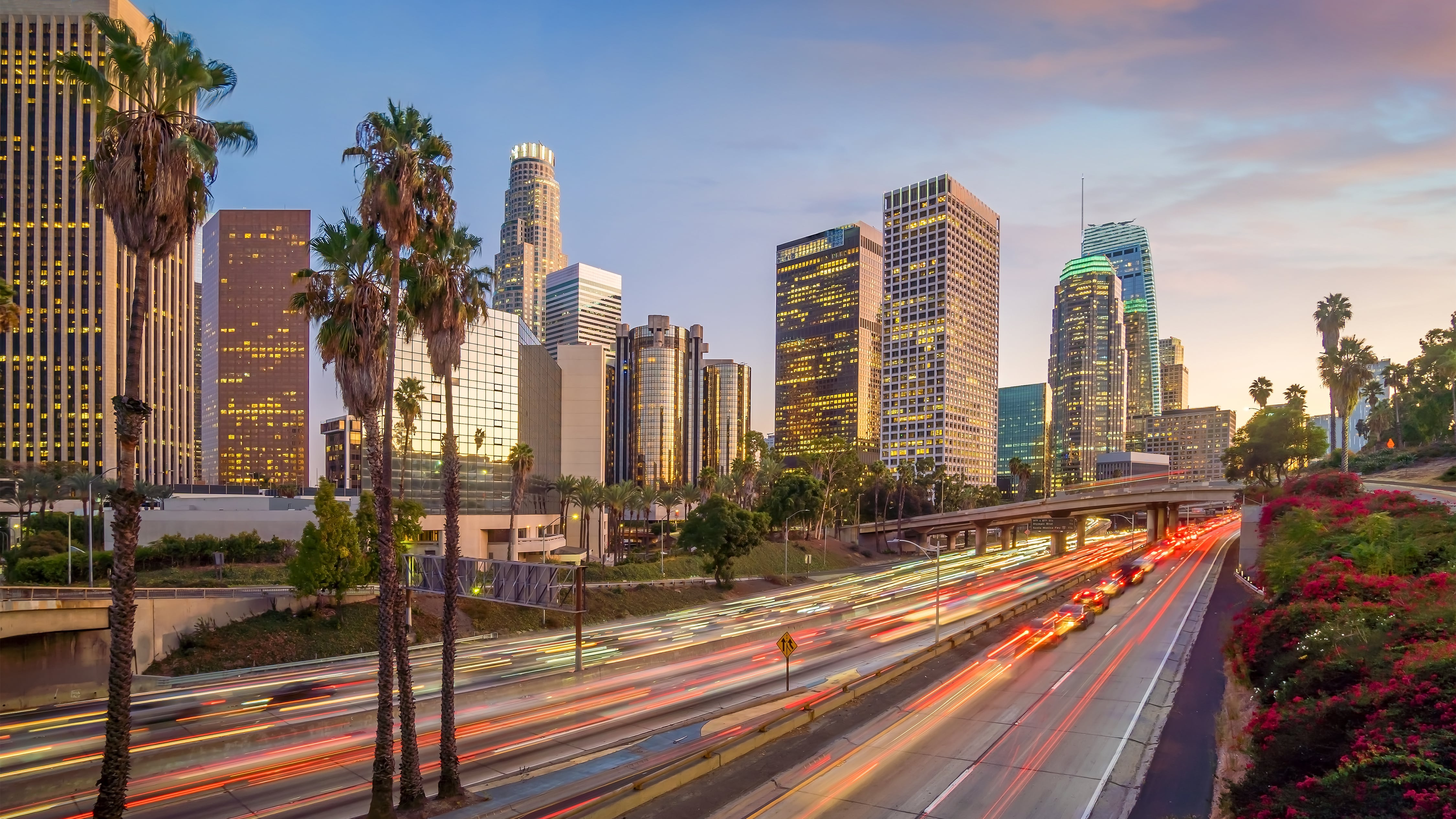 DTLA skyline at dusk reflecting discussion on Los Angeles multifamily CPI rent control.