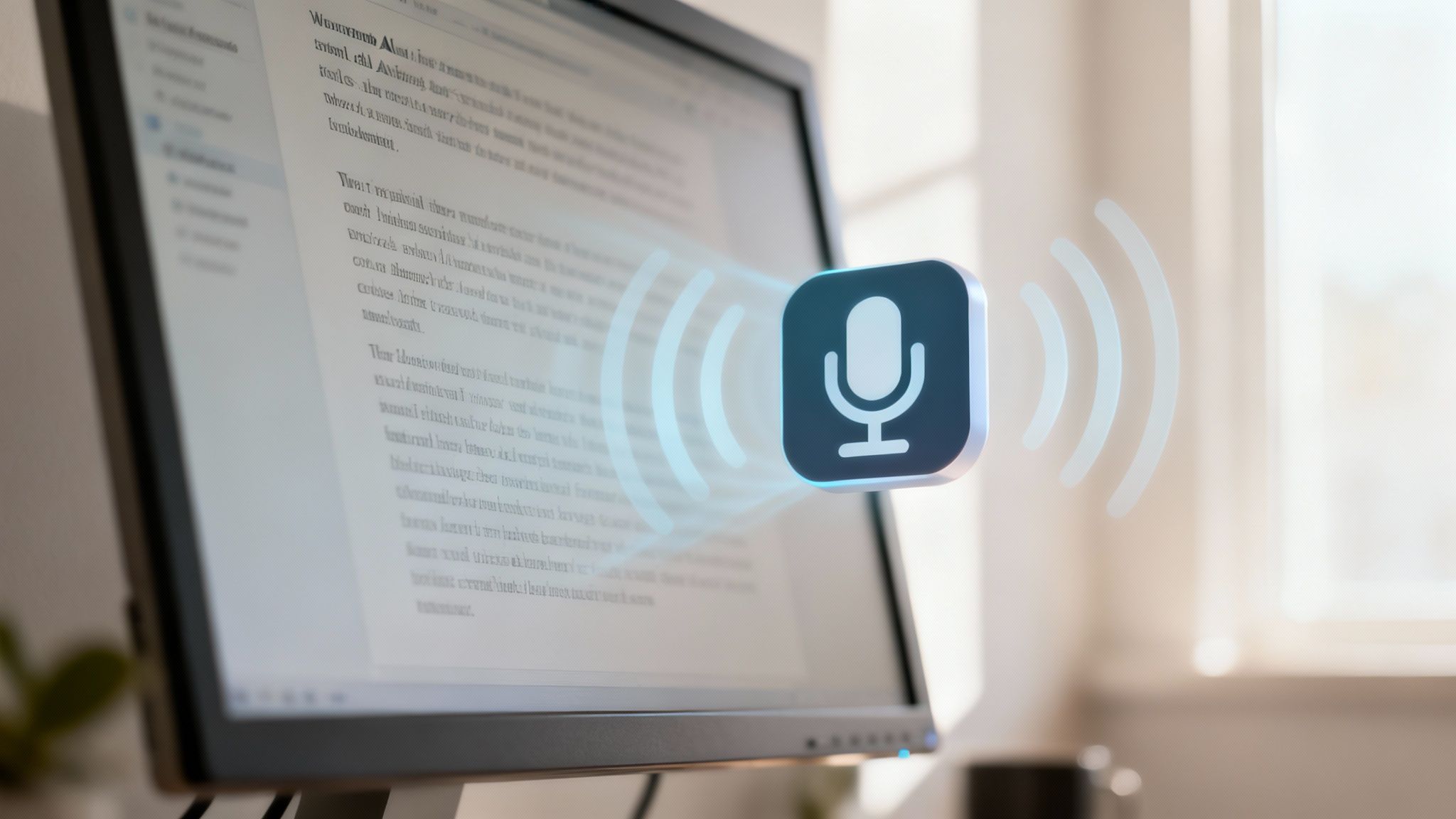 Speak4Me – A person wearing headphones, listening to audio generated by a text-to-speech app on their phone.