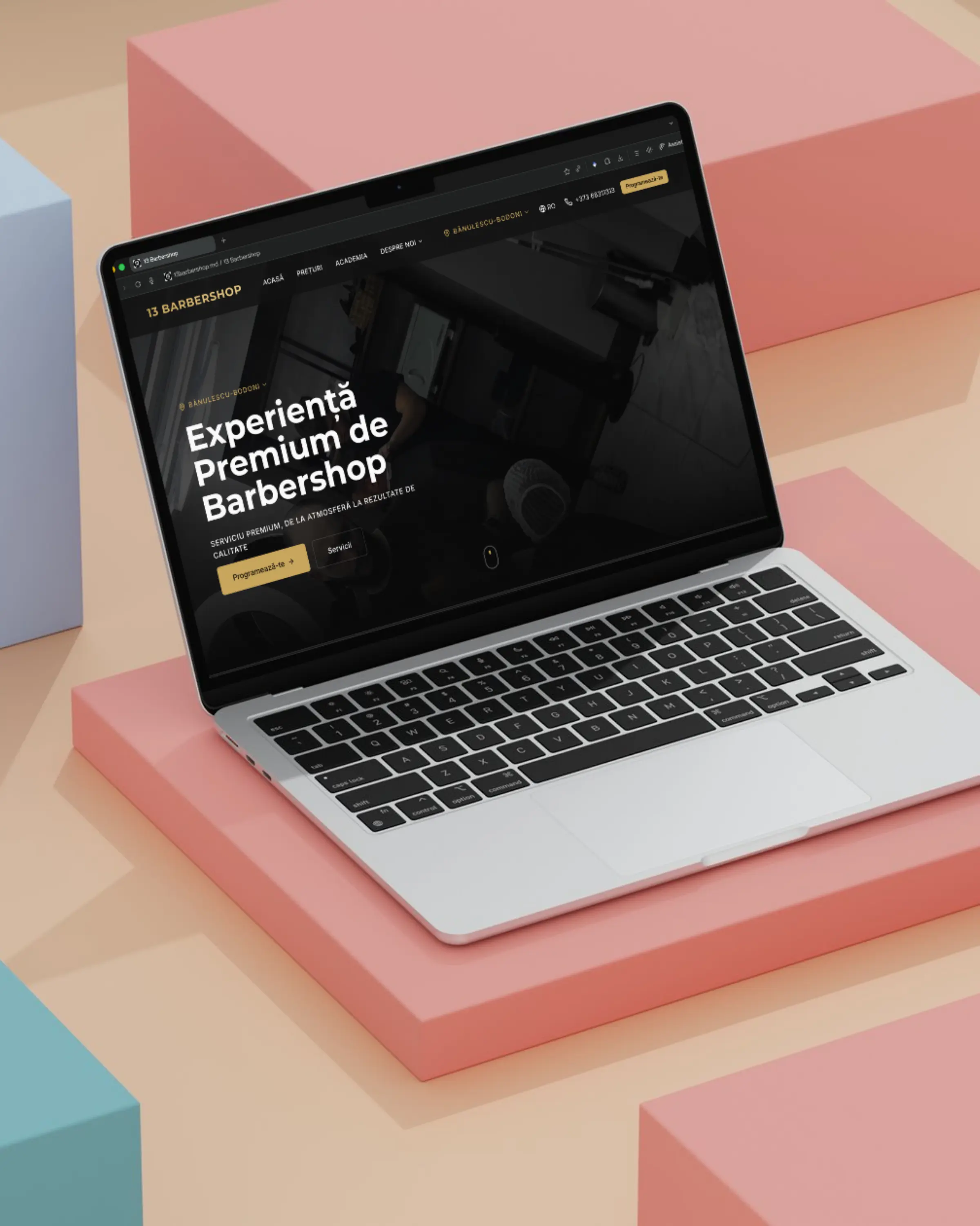 Website realizat pentru o Frizerie