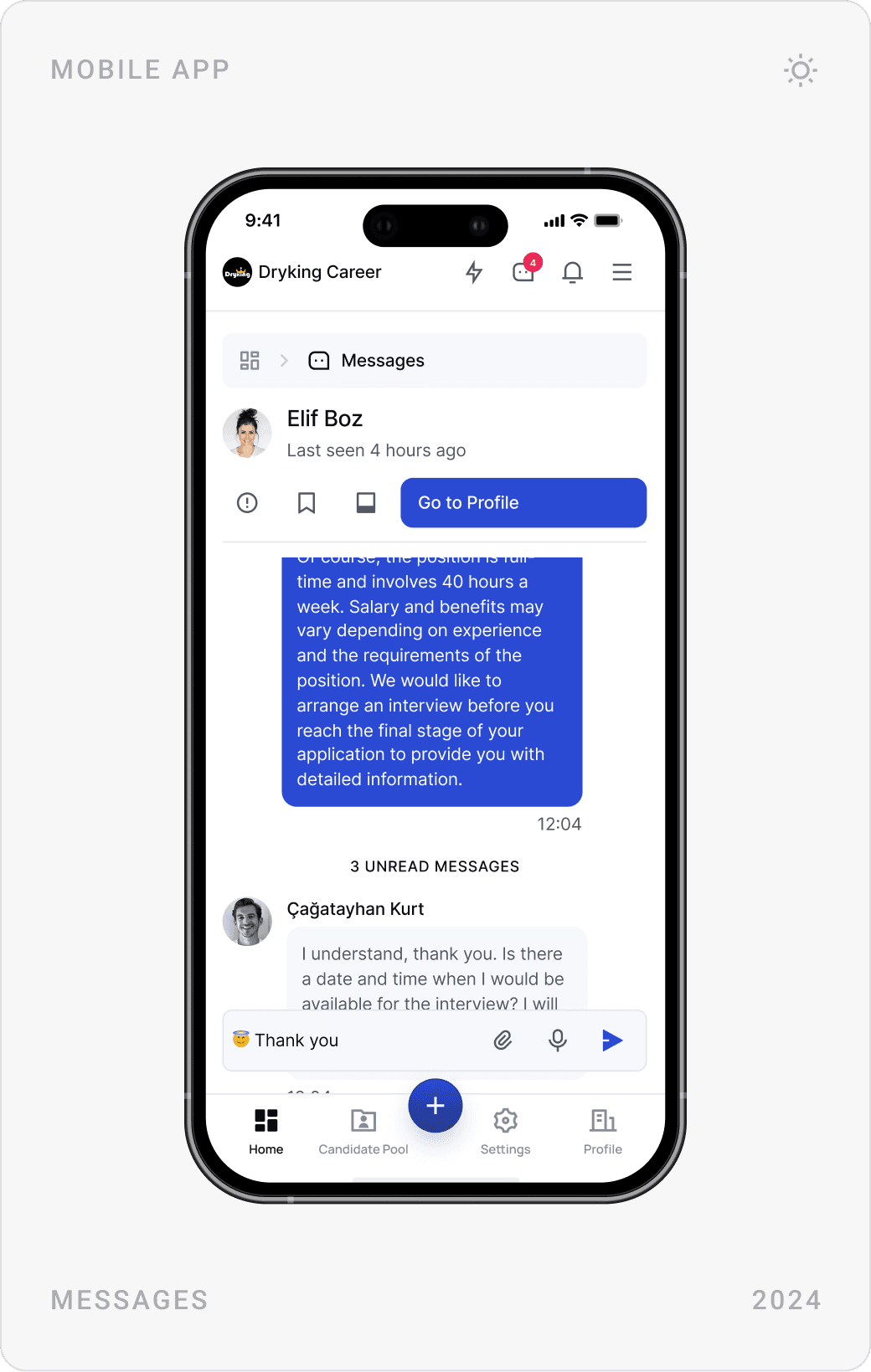 Modern Chat Conversation Mobile Design