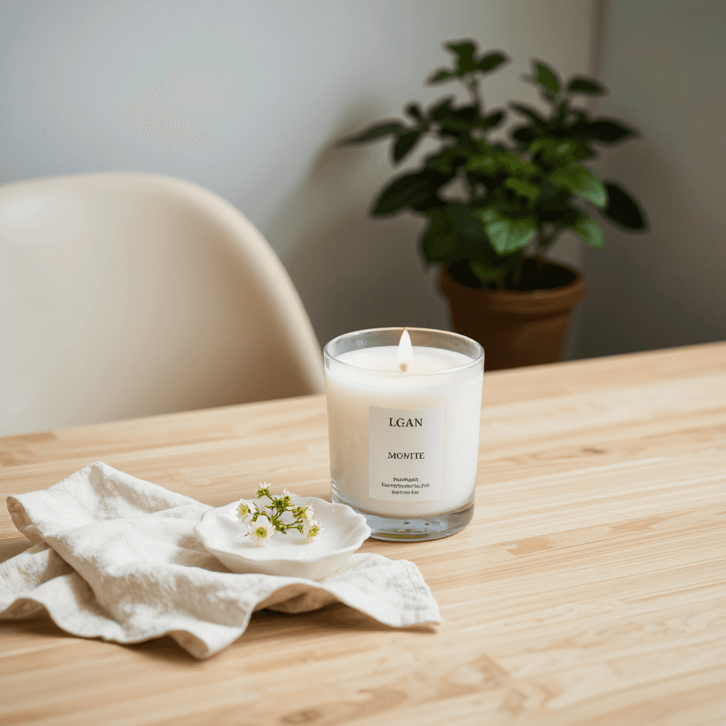 product photography of candle