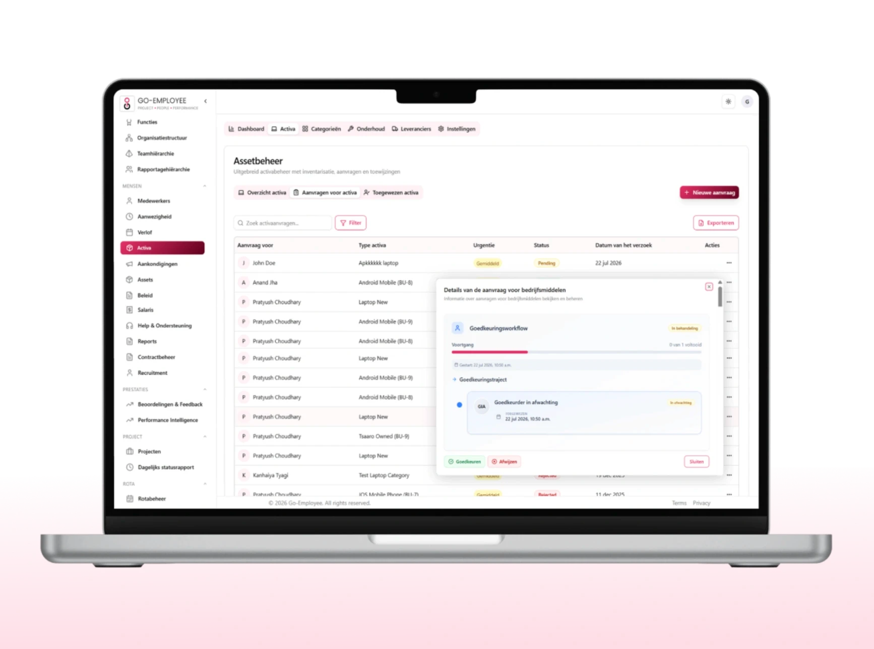 Go Employee Asset Requests & Approvals