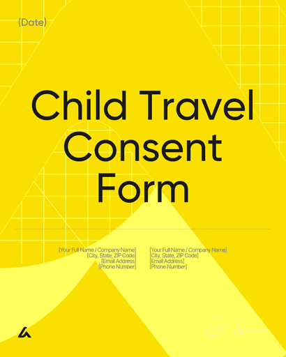 Child Travel Consent Form