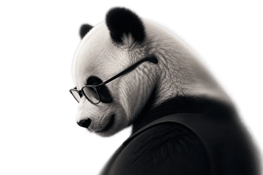 Panda Hero Image with Blurry effect