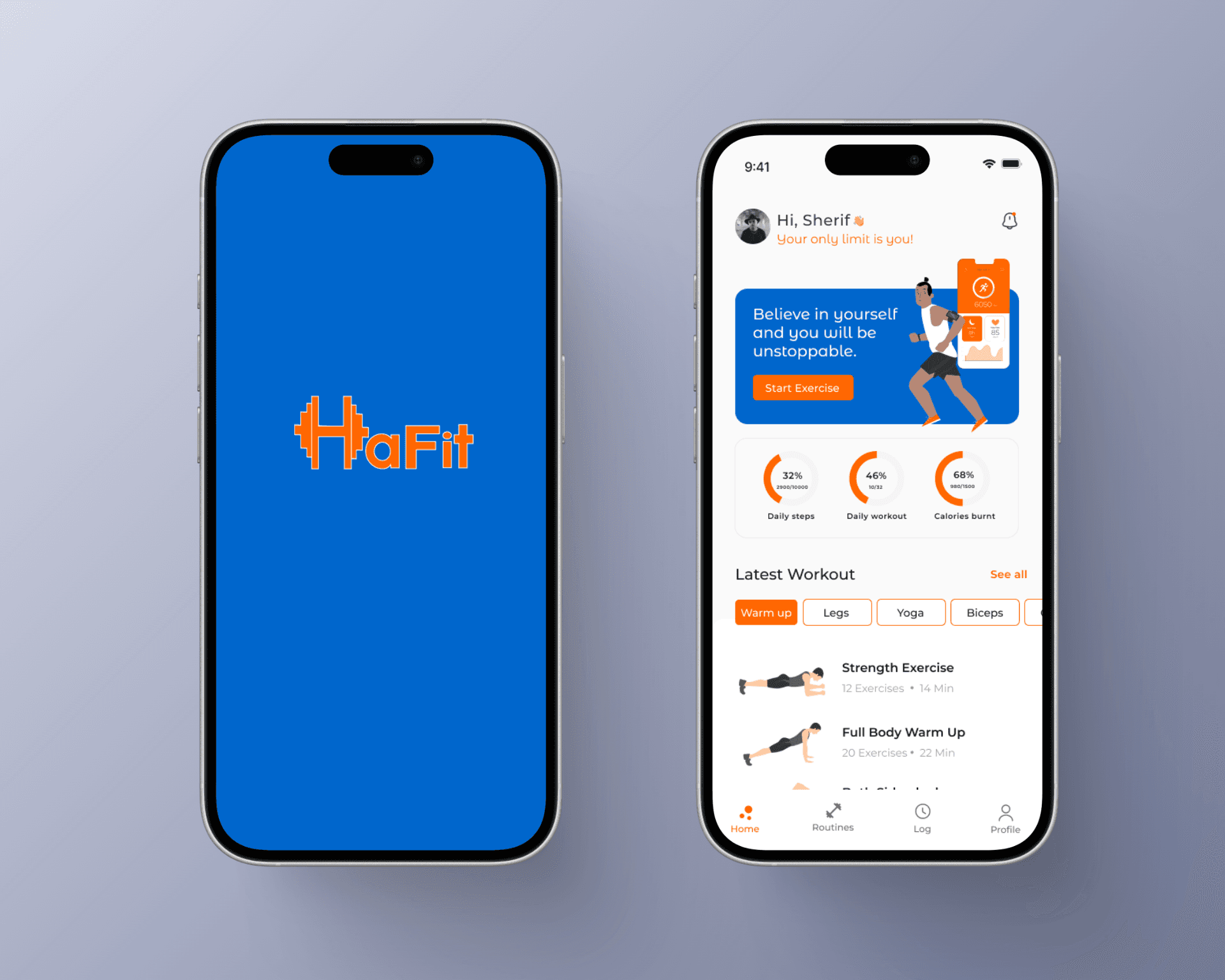 Hafit Mobile App UI