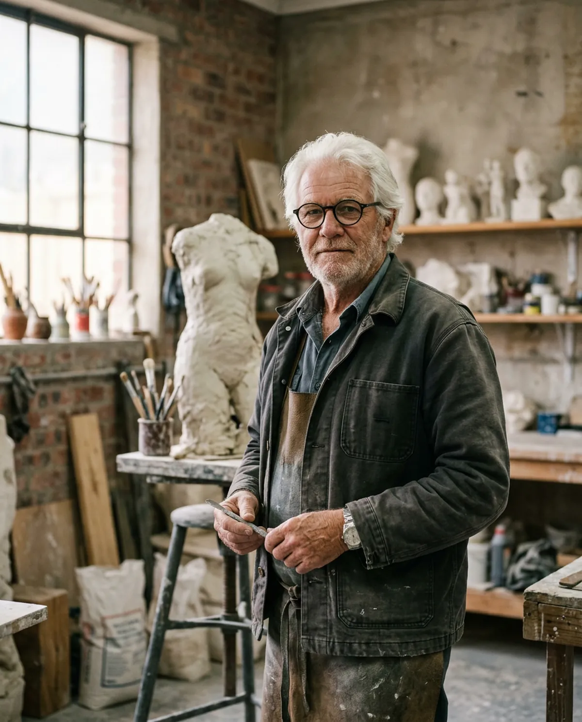 Portrait of Pieter van Rooyen in the studio