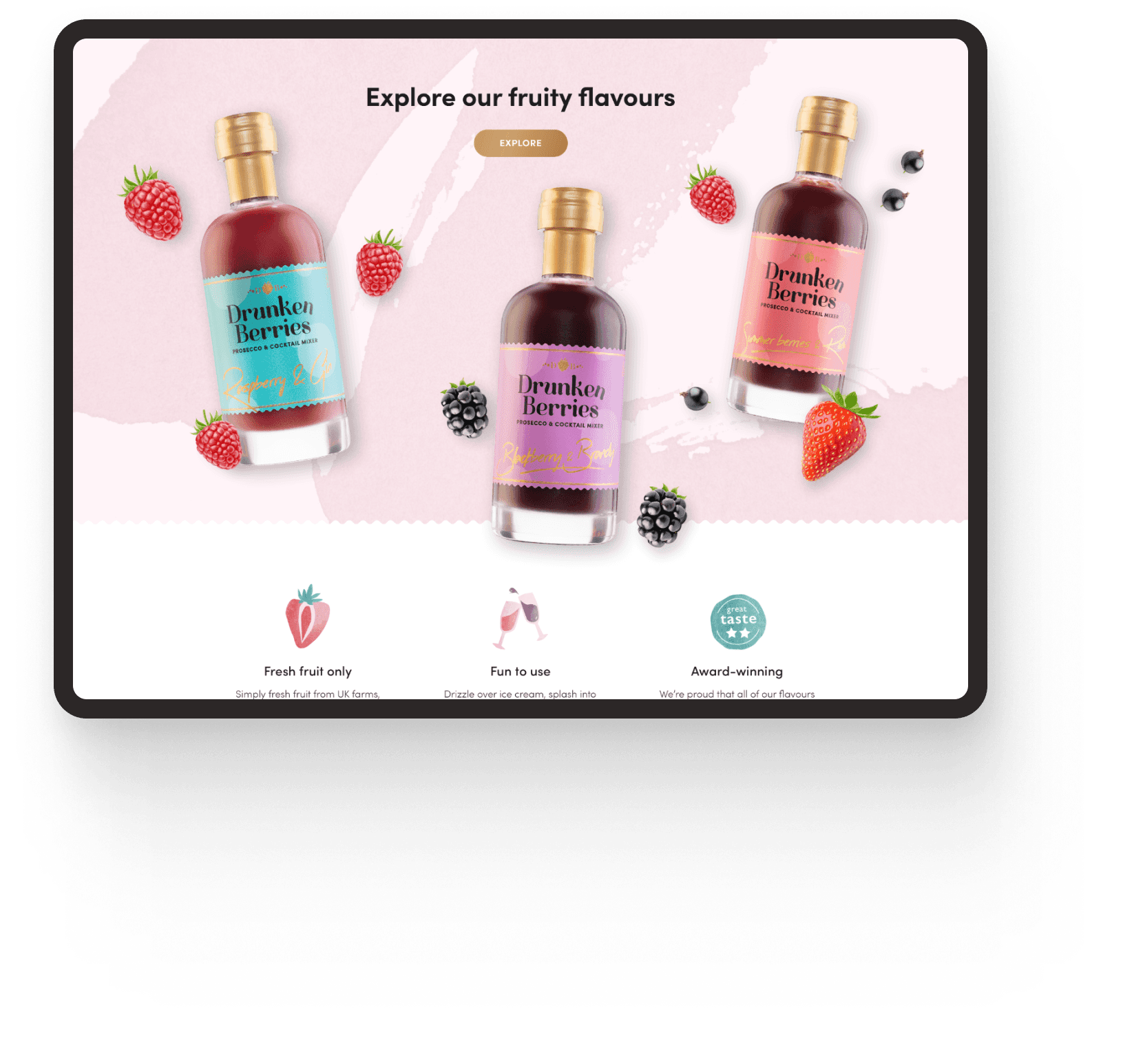 Drunken Berries website