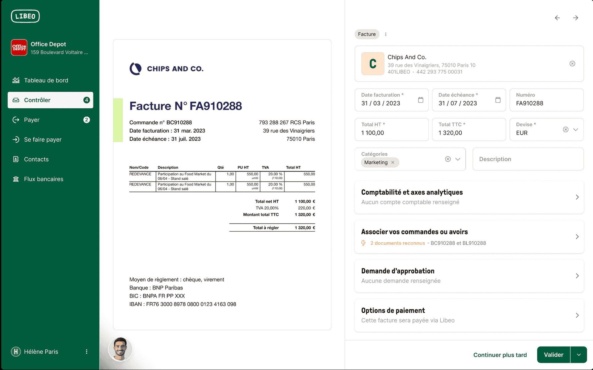 Outil de gestion des factures fournisseurs