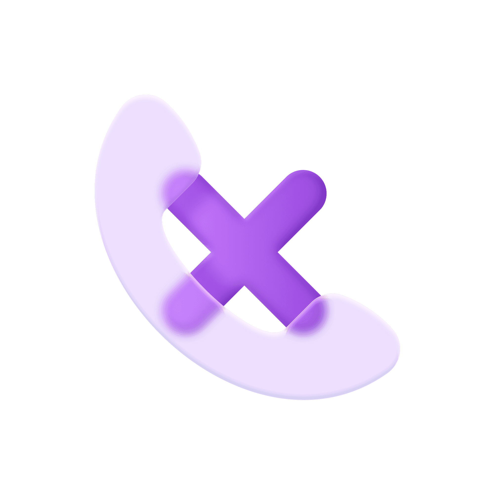 a purple hangup call icon