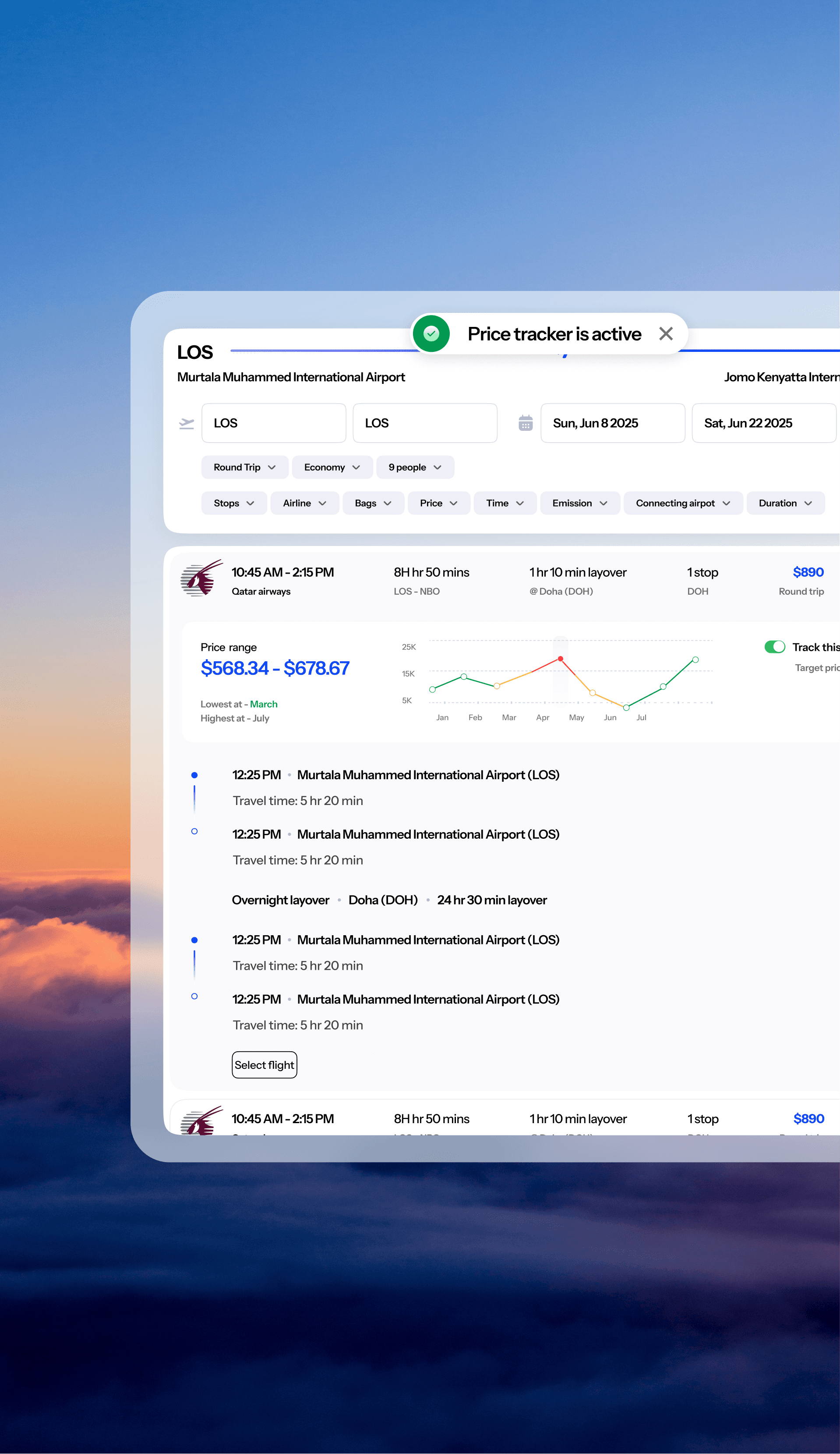 Flight Tracker web app