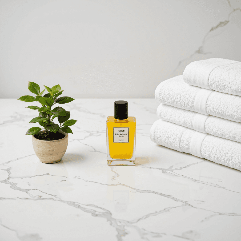 product photography of bottle of perfume