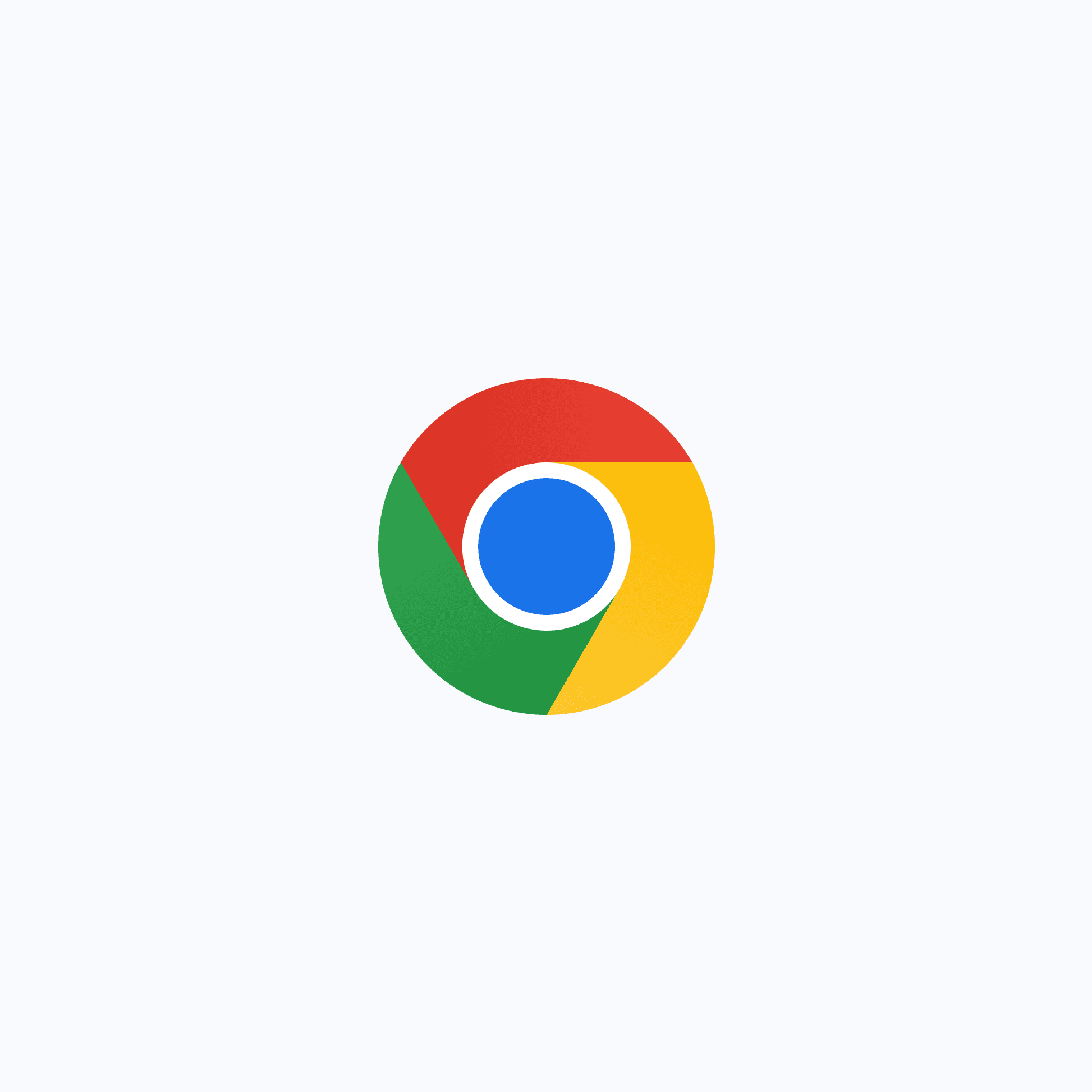 Updated Chrome logo from 2021. It features brighter colors and removes shadows.