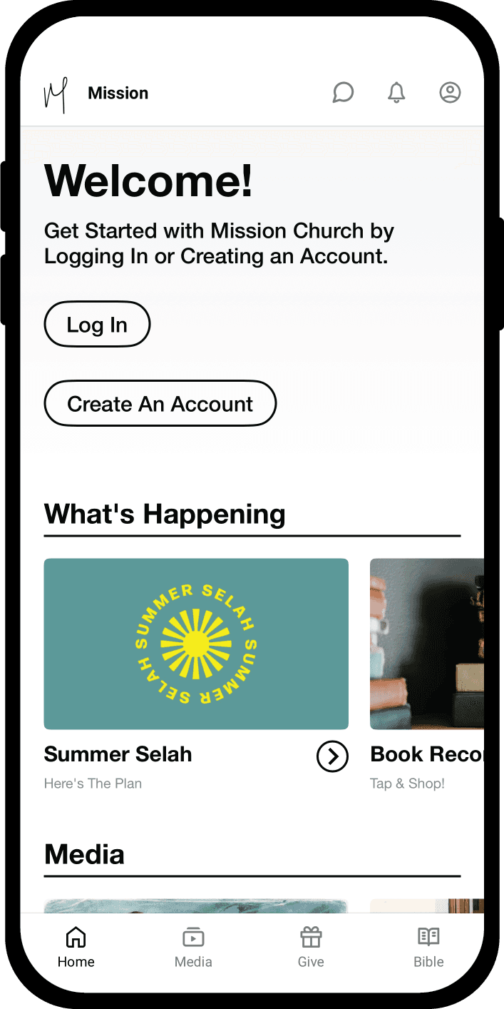 Mission Church app preview