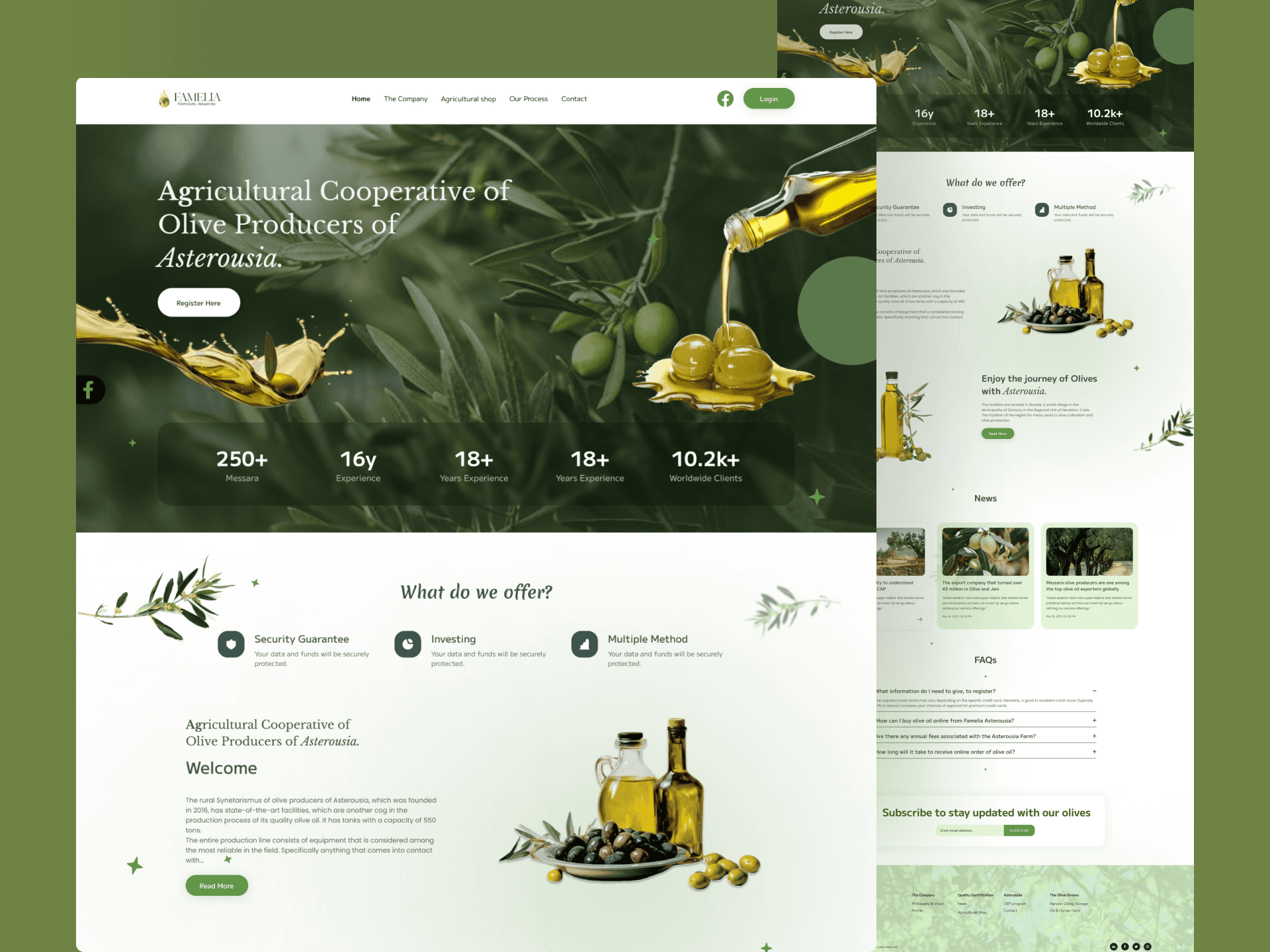 Famelia - Olive producer website design
