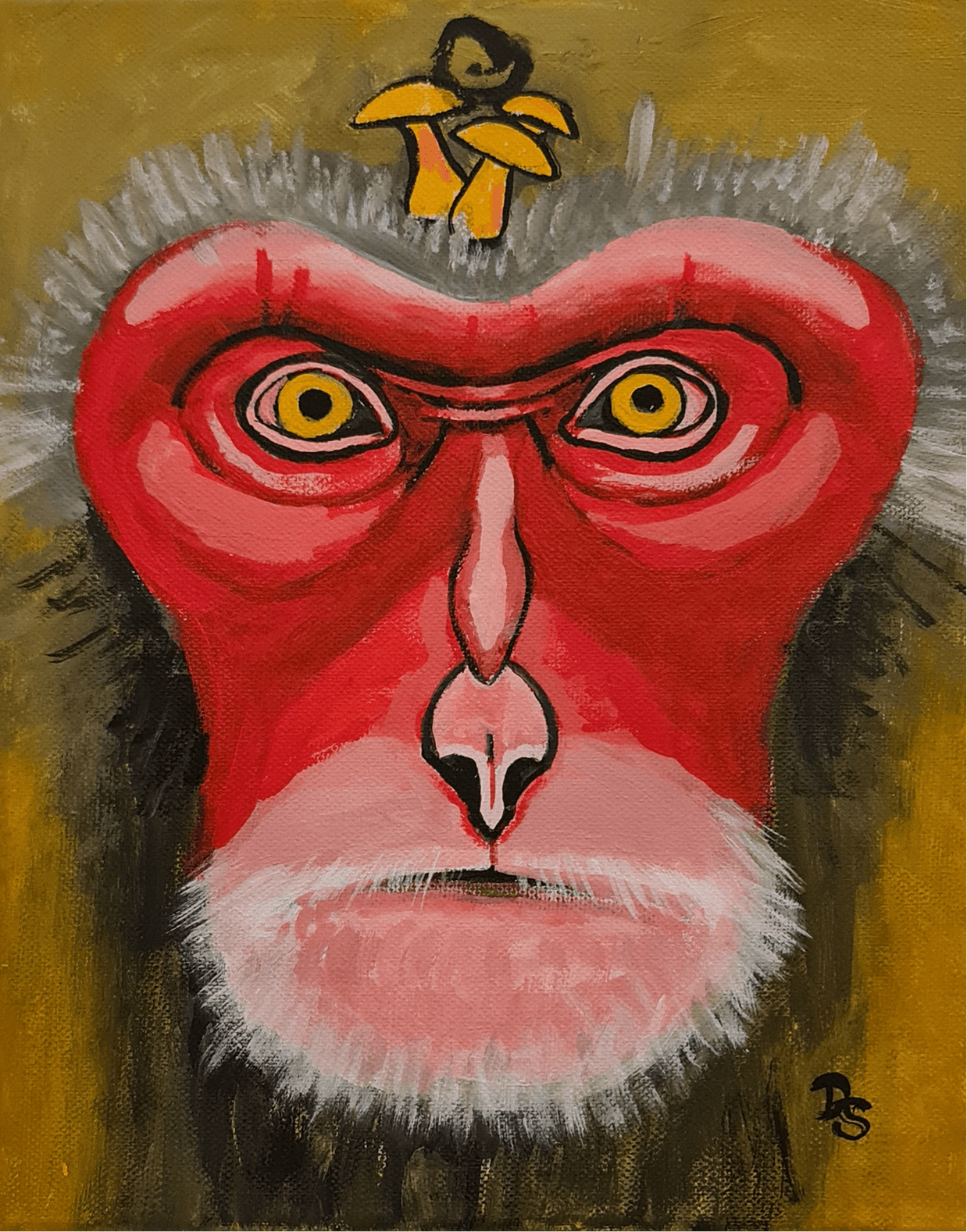 Snow Monkey and Mushrooms