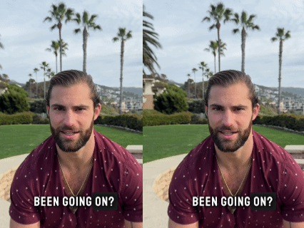 Before / After — a UGC edit poster