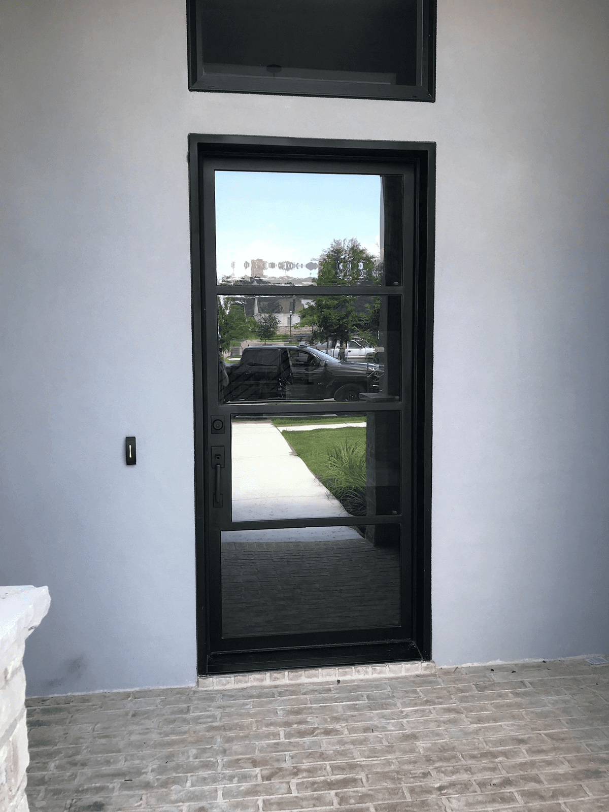 Traditional wrought iron double doors by M2 Metals Iron Doors DFW