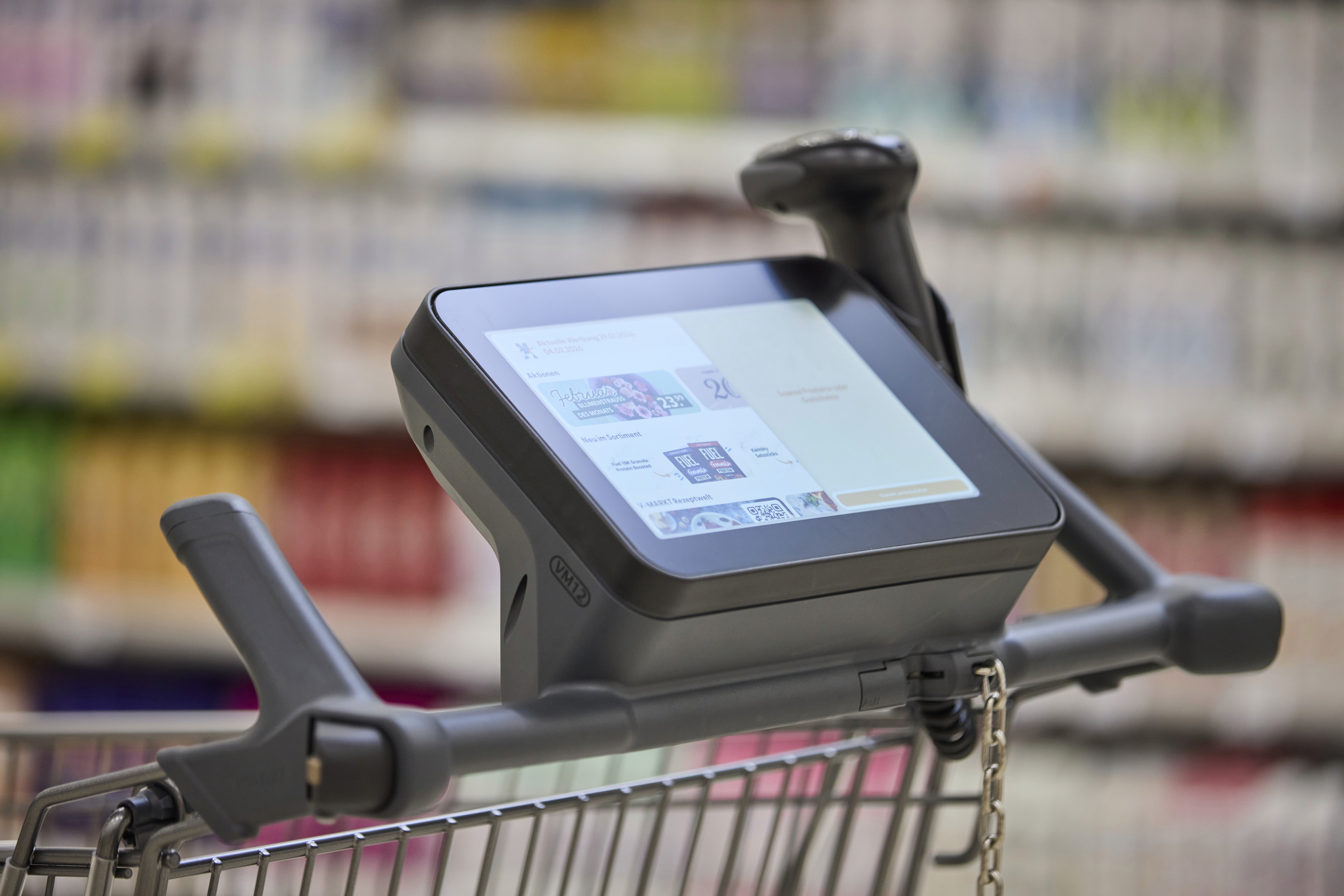 shopreme-self-checkout-software-on-smart-cart-wanzl-fastlaner-retail-media-screen
