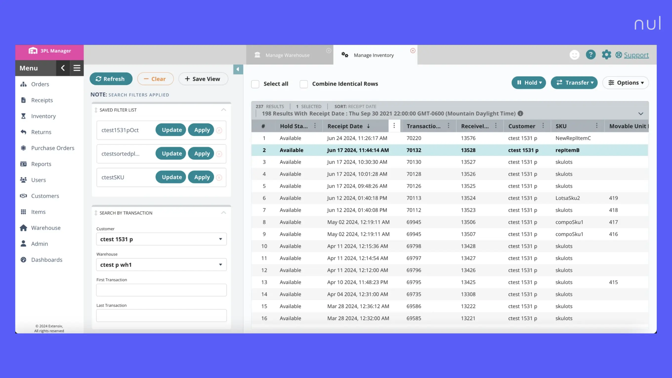 Extensiv is a cloud-based platform that combines OMS and WMS.
