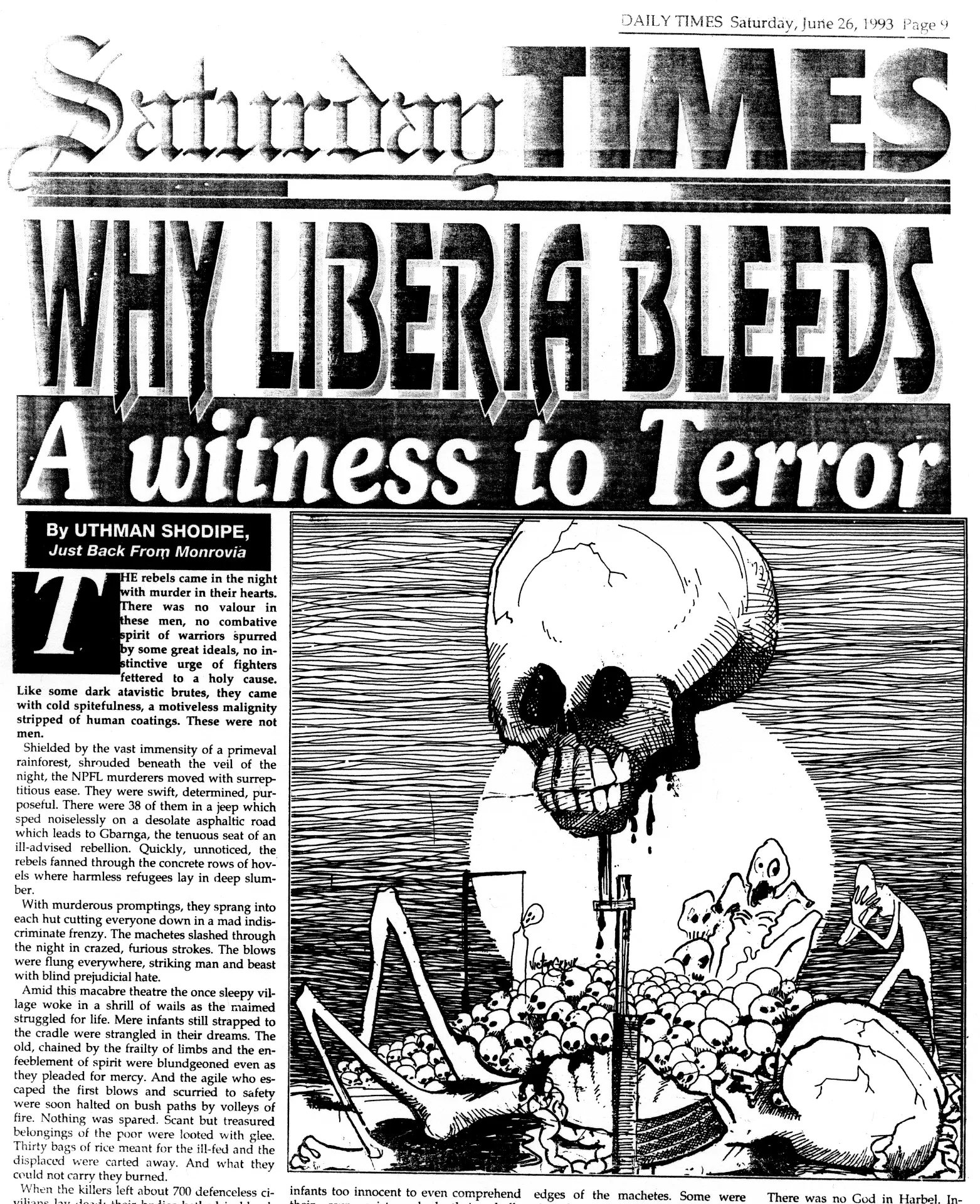 Victor Ekpuk Illustrations Daily Times newspapaer