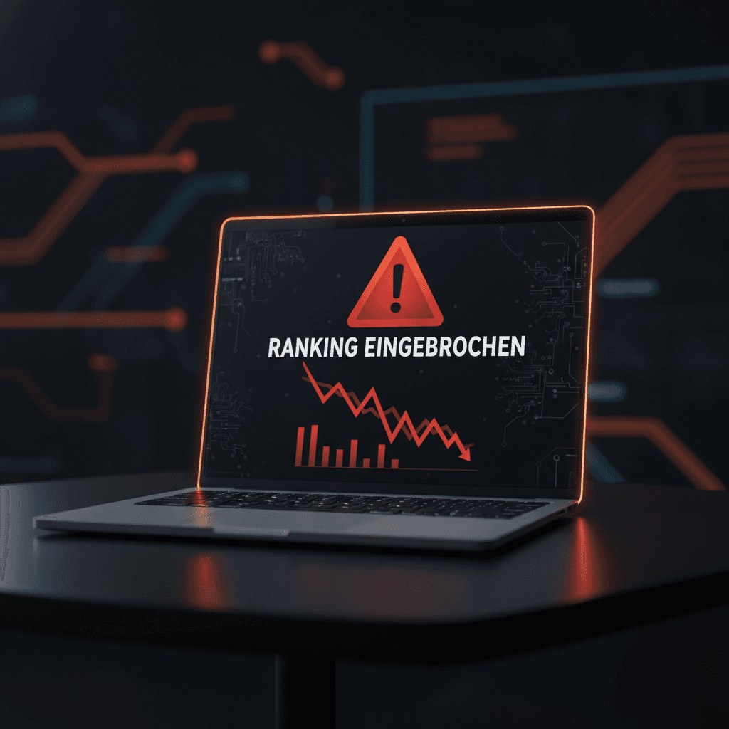 google ranking ist eingebrochen am laptop