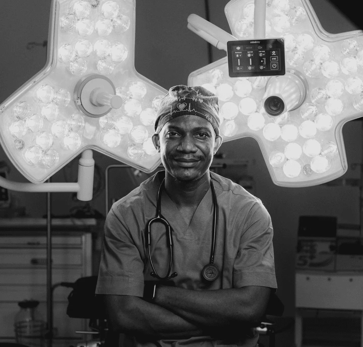 A surgeon in the operating room