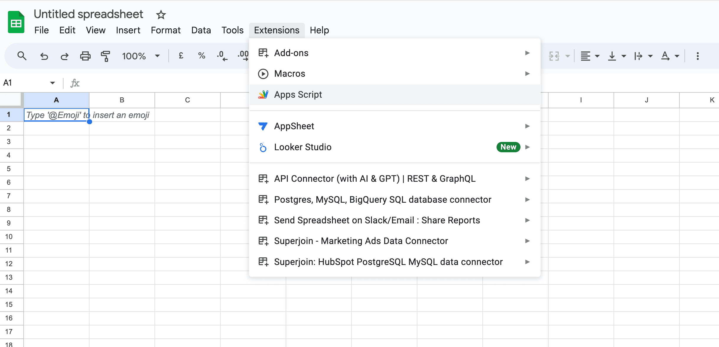 app script in google sheets