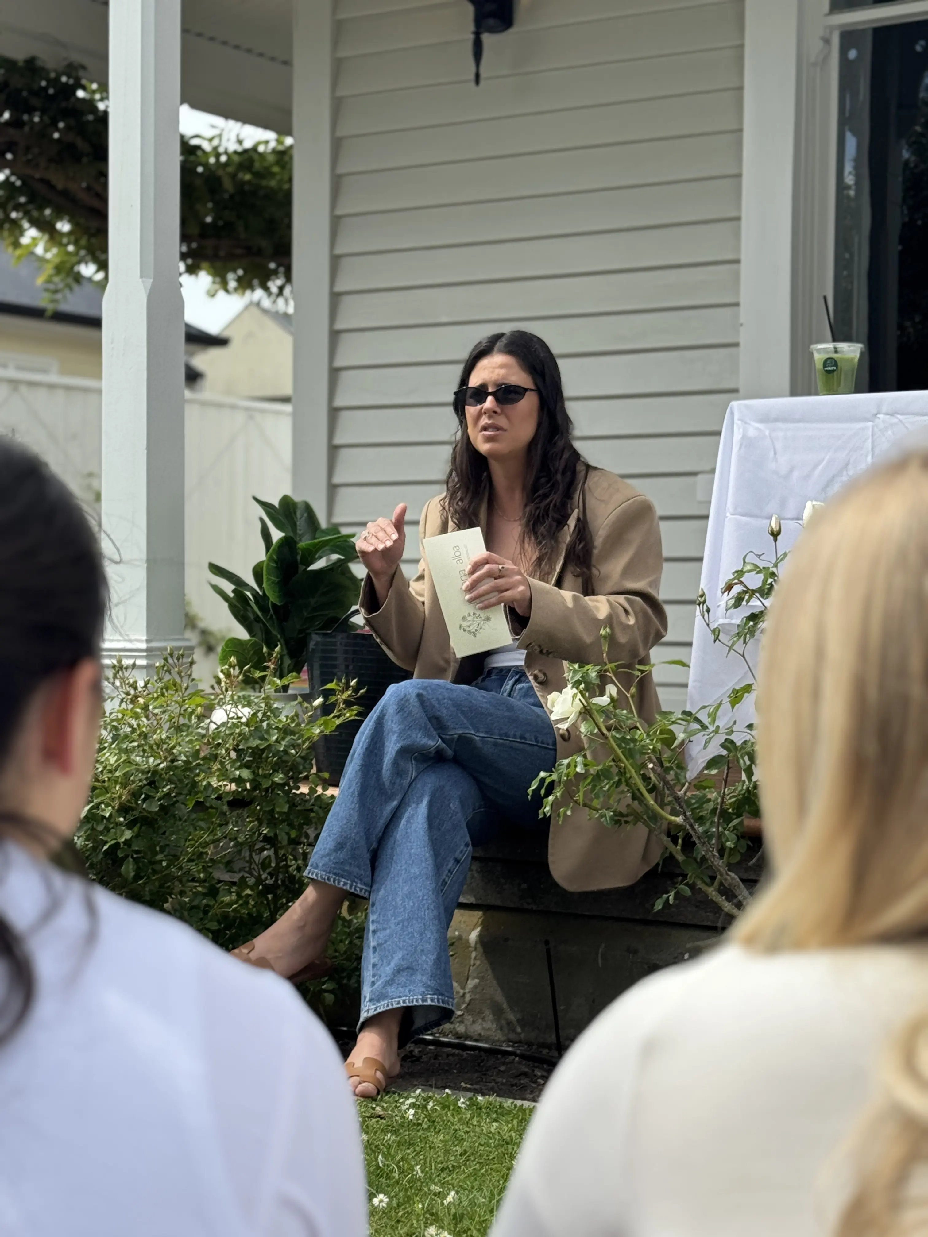 Photo of a naturopath talking after community event