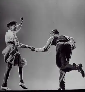 Famosa pareja bailando Lindy Hop
