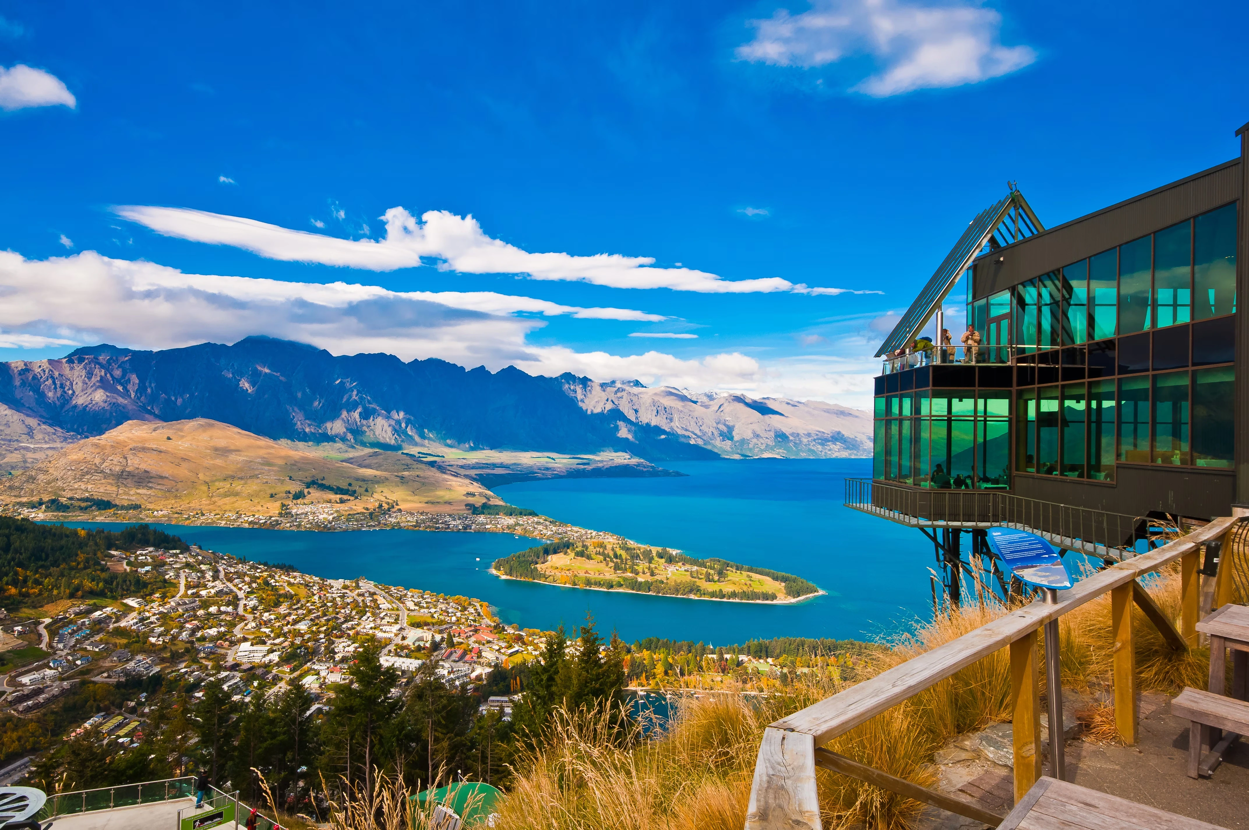 Mountain lake scenic viewpoint