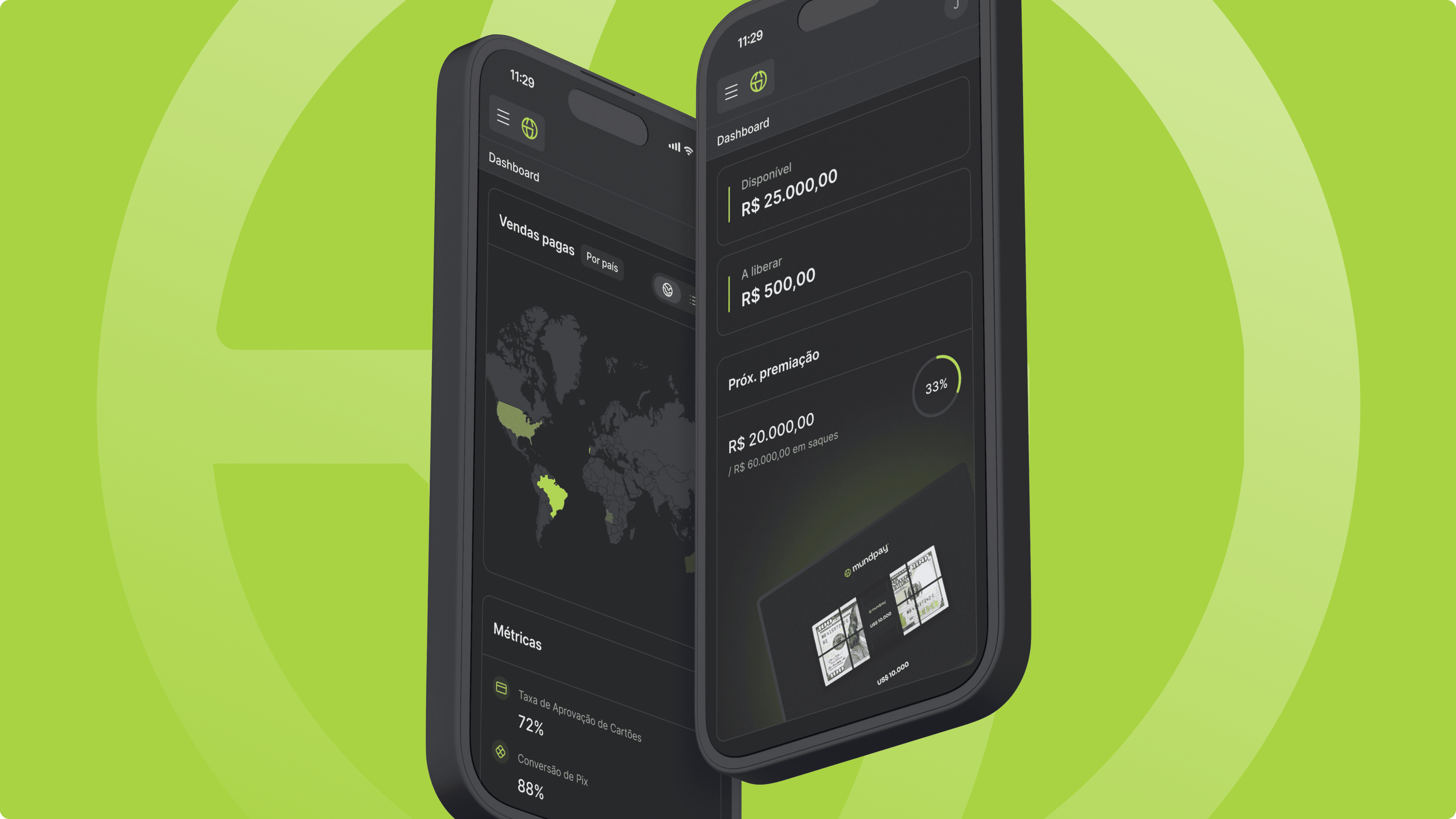 Mockup do site da Mundpay