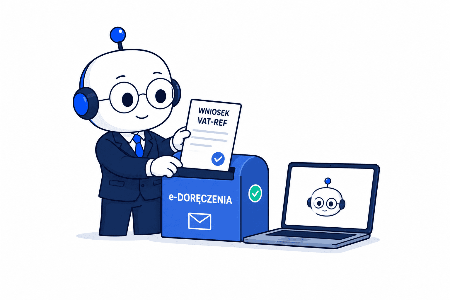 Księgobot składający elektroniczny wniosek VAT-REF.