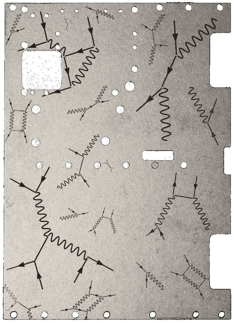Feynman satellite body panel with artwork