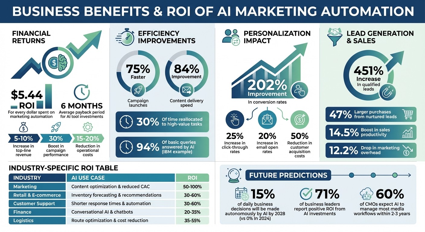 AI Marketing Automation ROI and Business Impact Statistics