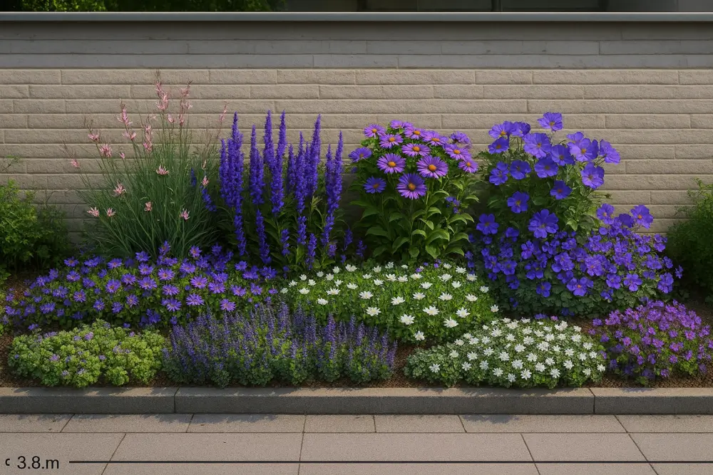 Návrh osázení před zídkou