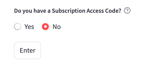 Paseo's account creation code input