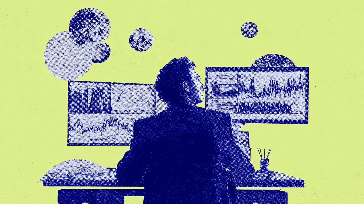 a blurry image of blue and white lights