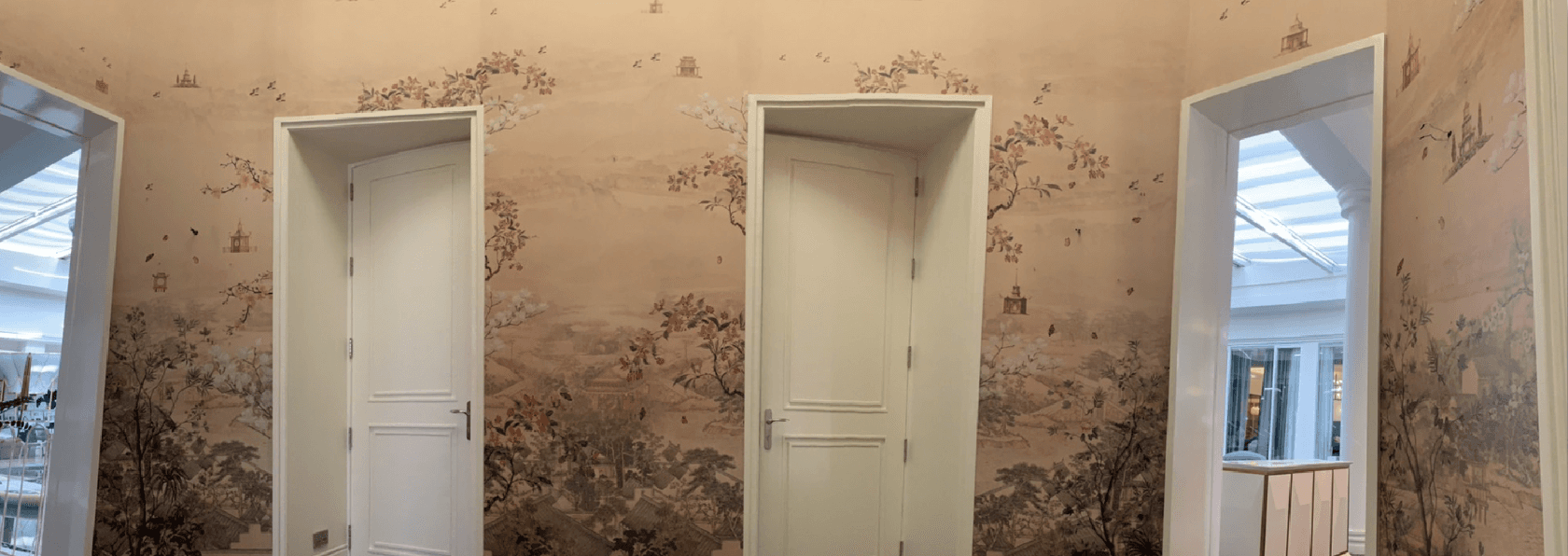 พิมพ์ wall paper ตกแต่งภายในโรงแรม