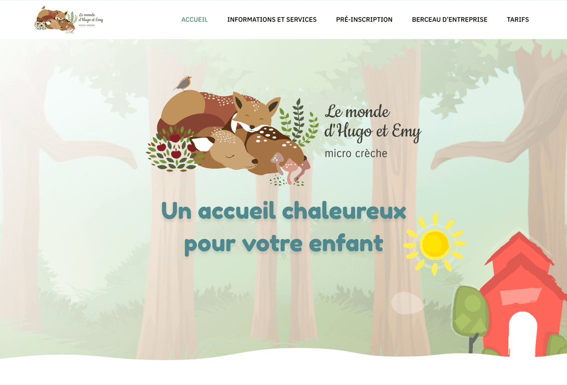 Aperçu du site Le monde d'Hugo et Emy