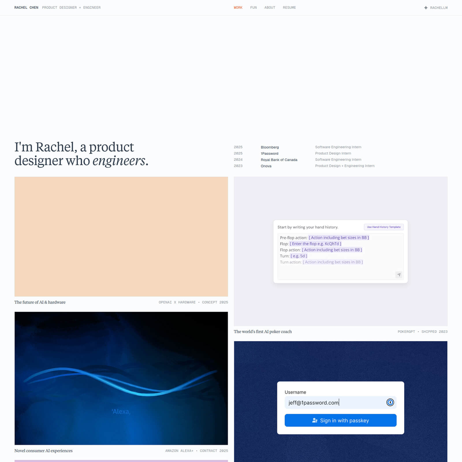 Homepage Rachel Chen