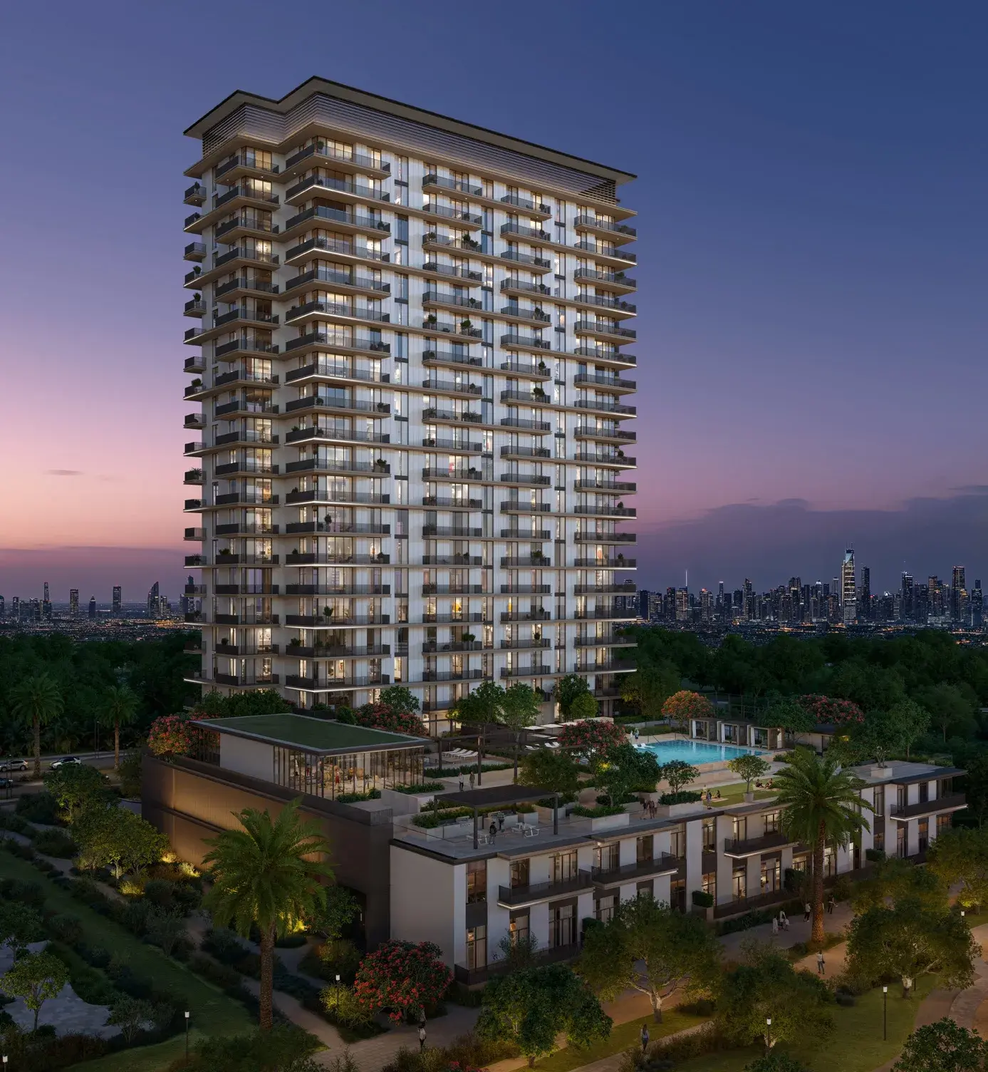 Greencrest at dubai hills estate building view