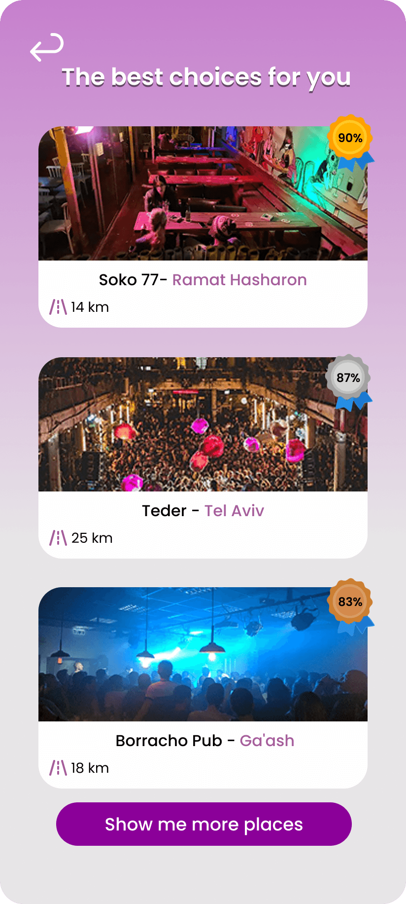 Selection screen