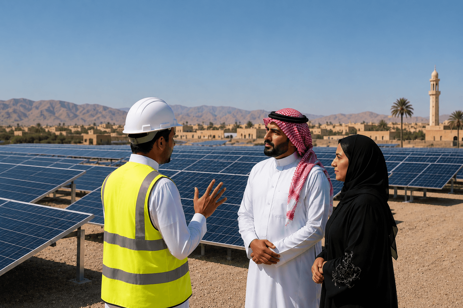 Sustainable city clean energy in saudi arabia using solar panels